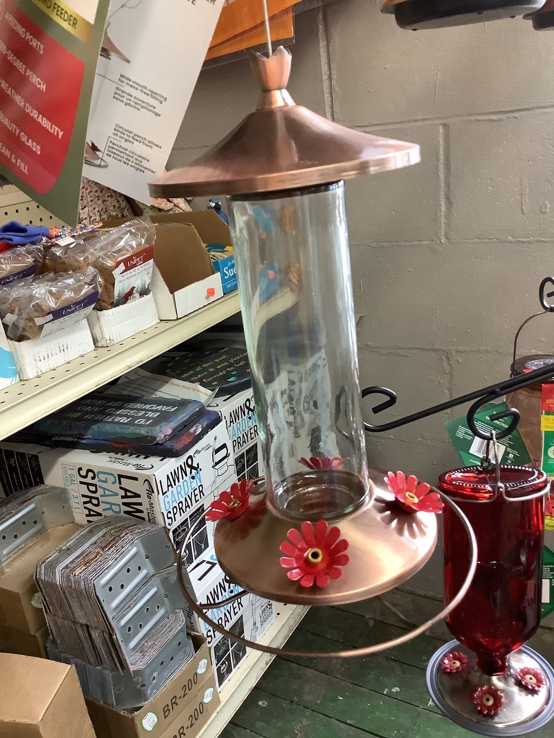 Glass Hummingbird Feeder (12 oz)