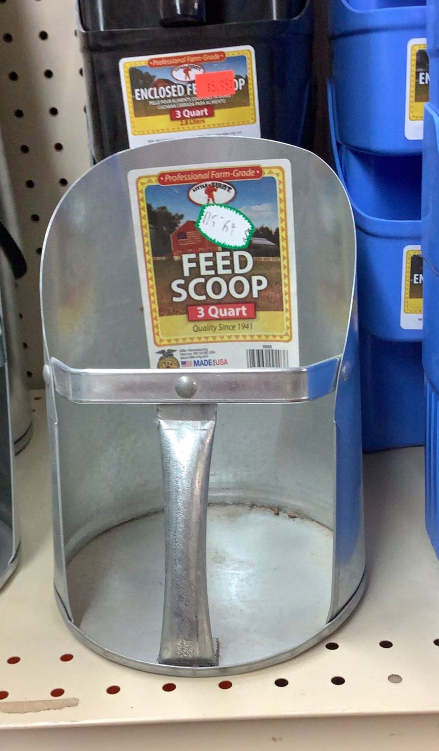 Galvanized Feed Scoop (3qt)