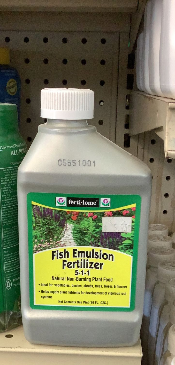 Fish emulsion fertilizer