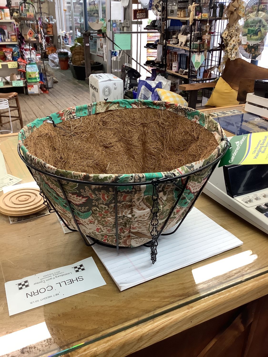 Hanging Basket (Blue Brown/10 in)