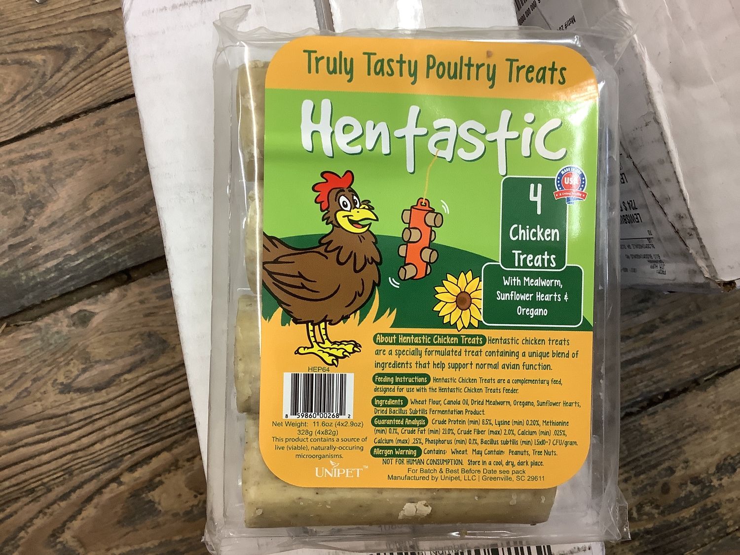 Hentastic Chicken Treats w/ Mealworm, Sunflower Hearts, and Oregano (4pk)