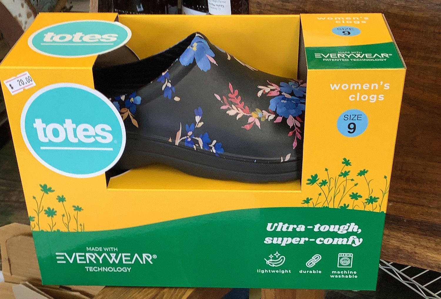 Ladies Garden Clog-Flower Blu (sz 9)