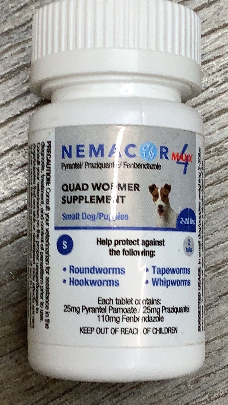 Nemacor Quad Wormer Supplement (Small Dog)