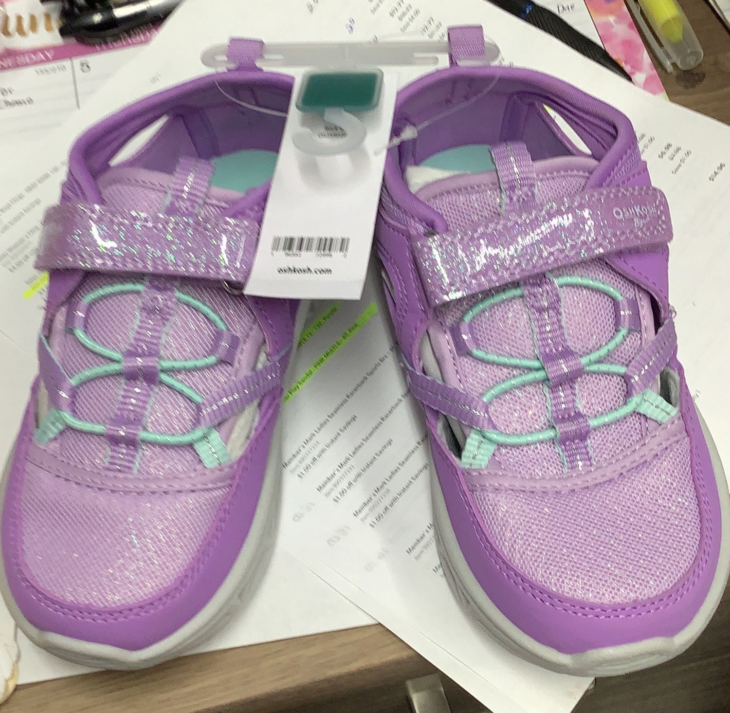 OshKosh Bgosh Girls Purple Sandals (sz 12)