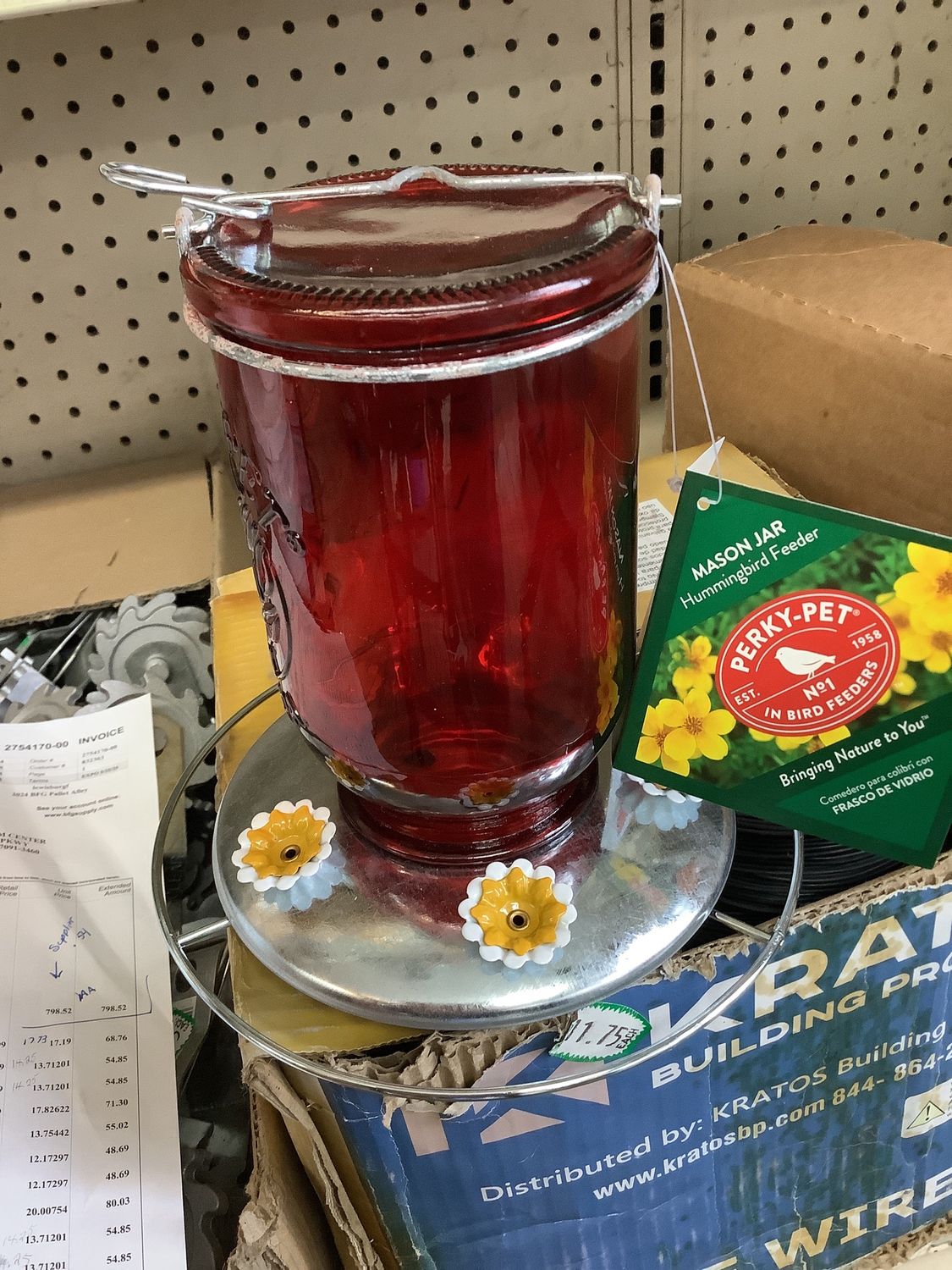 Mason Jar Hummingbird Feeder