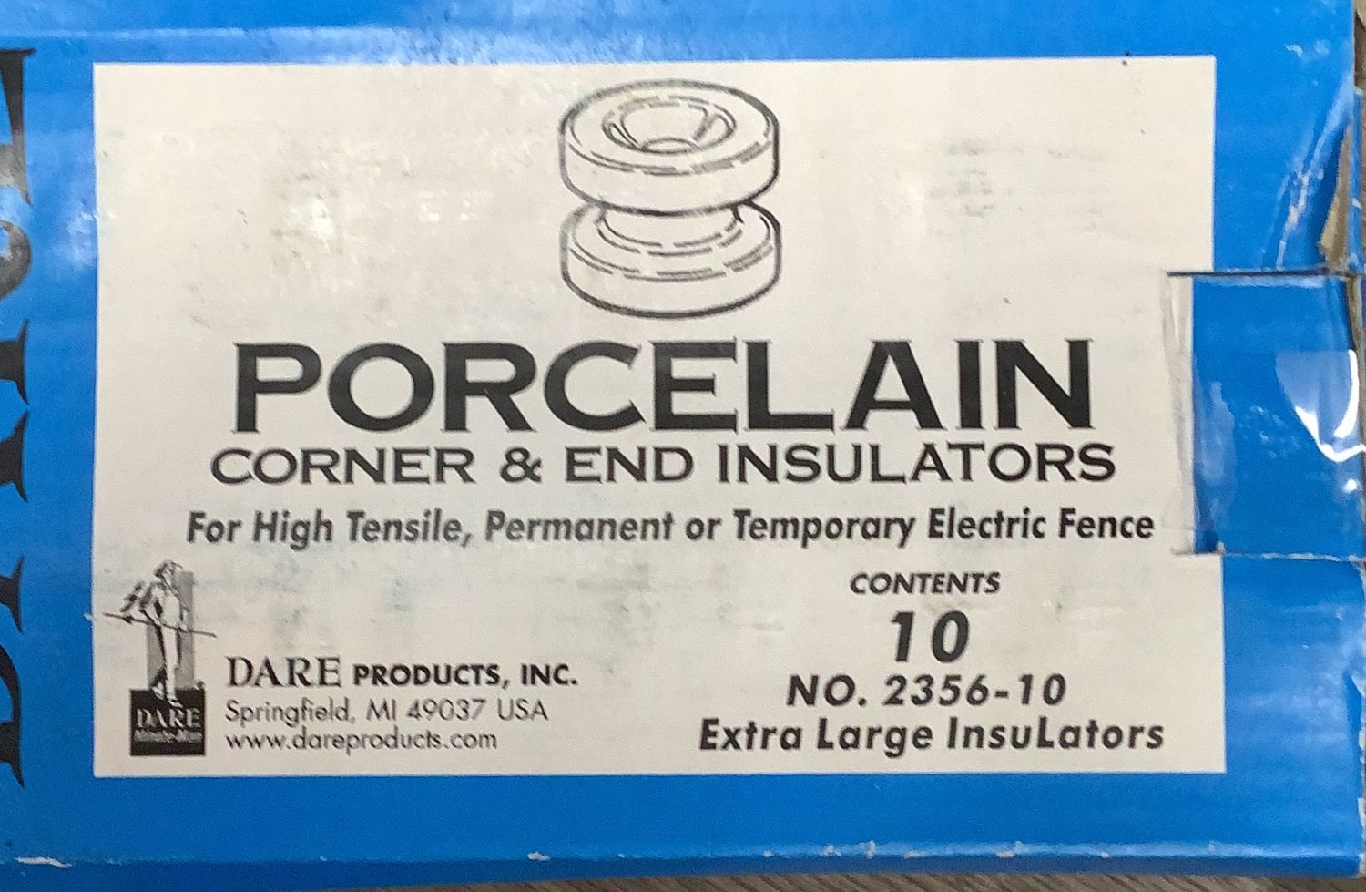 Porcelain Corner-End insulator (2356-10) Per Box