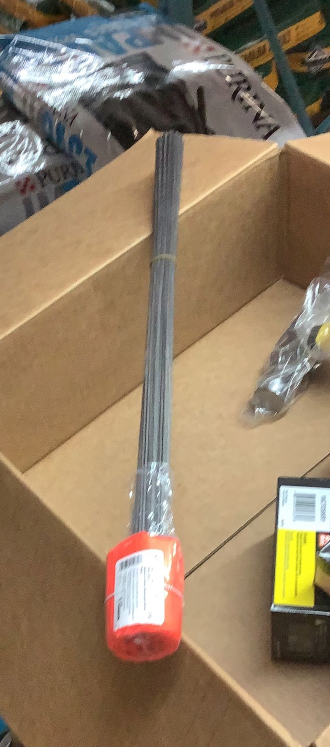 Orange fluorescent stake flags