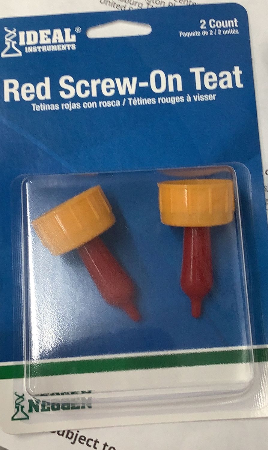 Red Screw on Teat Lamp Nipple (2pk)