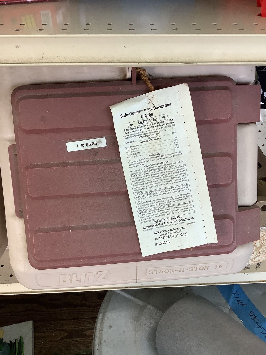 Safe-guard 0.5% Dewormer 1-1000lbs (per lb)