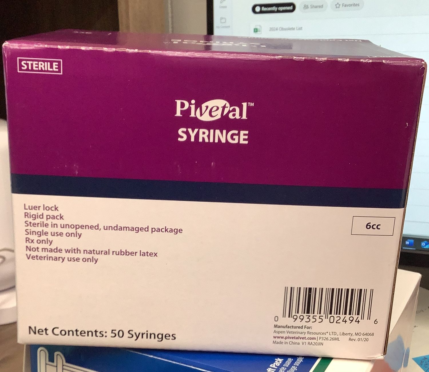 Syringe Luer Lock  (6cc) Rigid Pack (50ct)