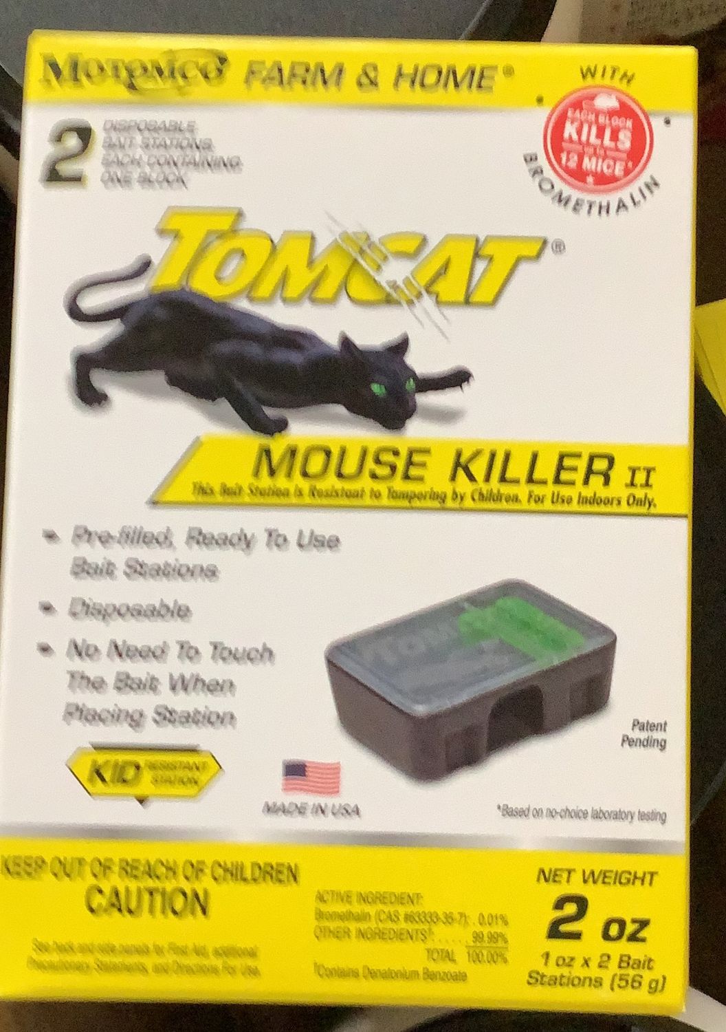 Tomcat Mouse KillerII (Disposable 1oz x2 bait stations)