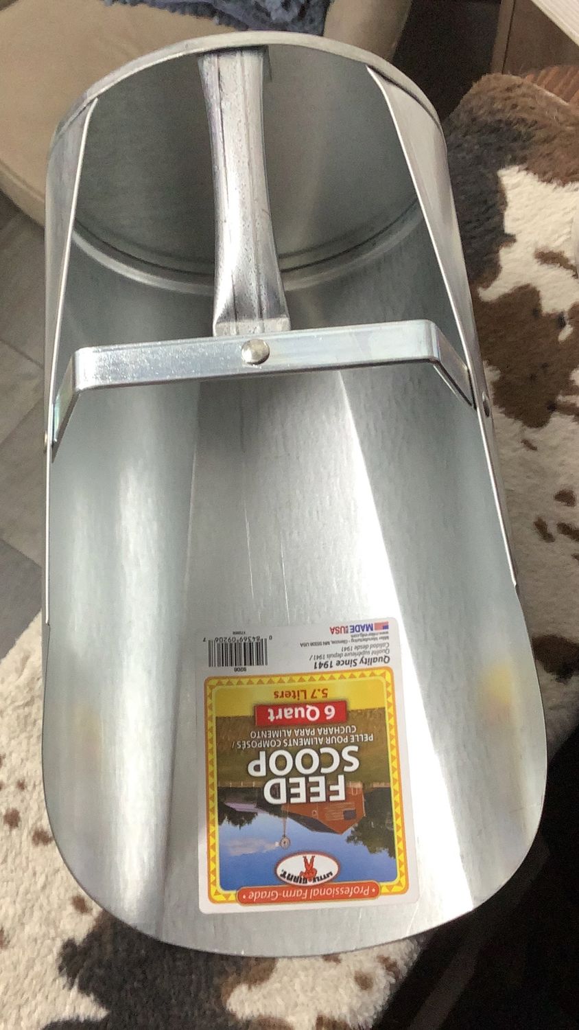 Galvanized Feed Scoop (6qt-5.7liters)