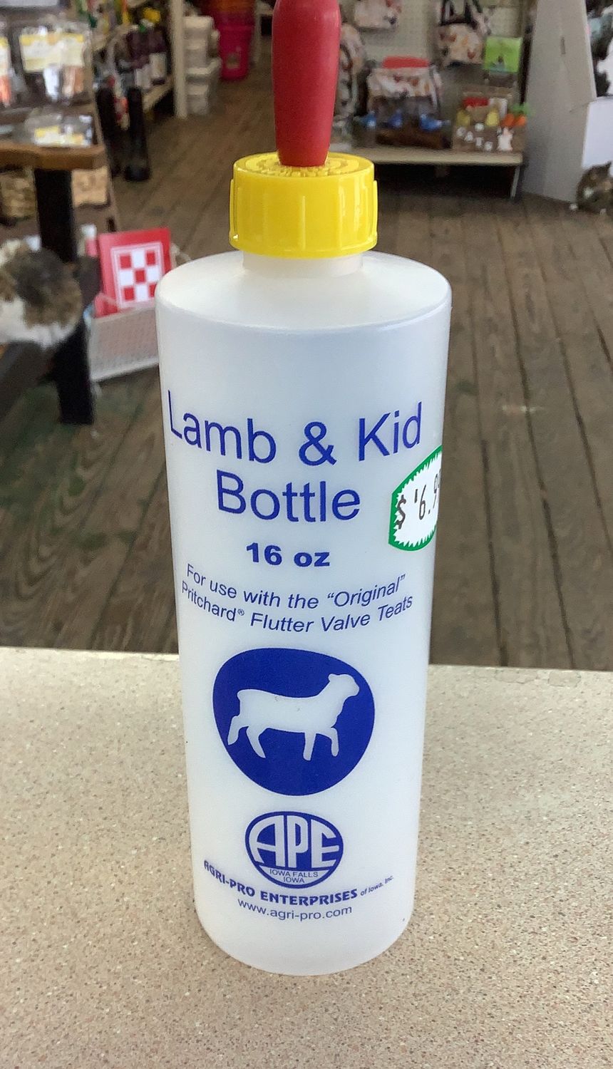 Lamb bottle -Pritchard Nipple (16 oz)