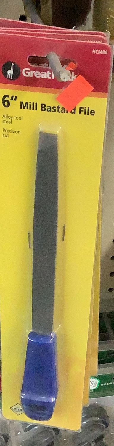 Steel Mill Bastard 6" File w/Handle
