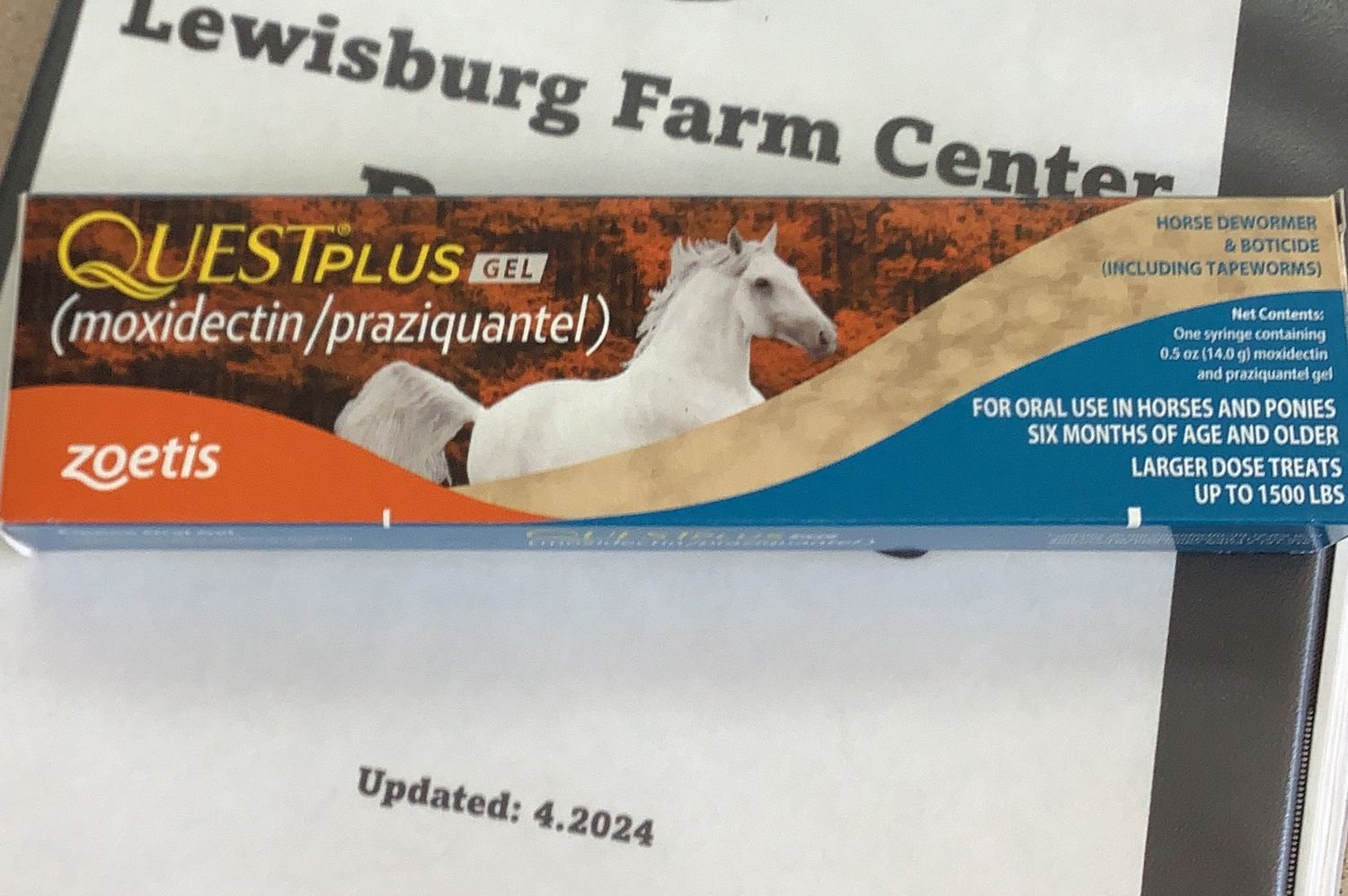 Quest Plus Horse Dewormer Gel(14g)