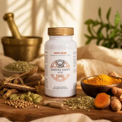 KAYA VEDA® Sharira Shakti Hitze Kapseln | Ayurveda mit Süßholz & Curcuma KAYA VEDA® Sharira Shakti Hitze Kapseln | Ayurveda mit Süßholz & Curcuma