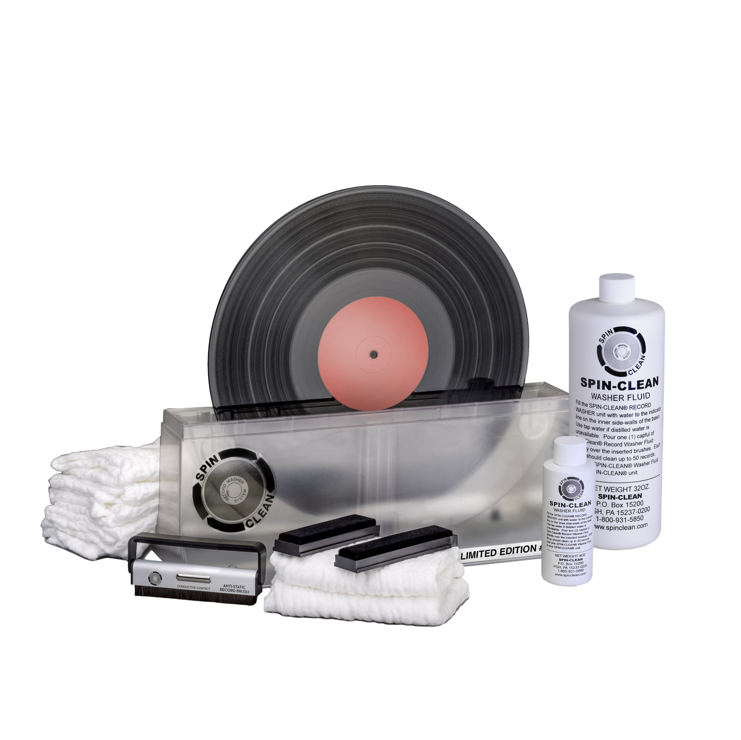 Limited-Edition Spin-Clean® Vinyl Record Washer "Clear" Deluxe Kit