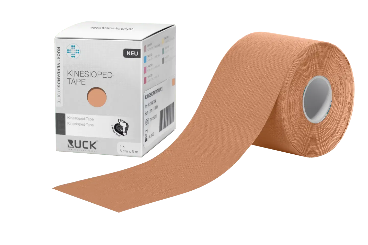 Kinesioped-Tape 5 cm, 5 Meter lang, beige