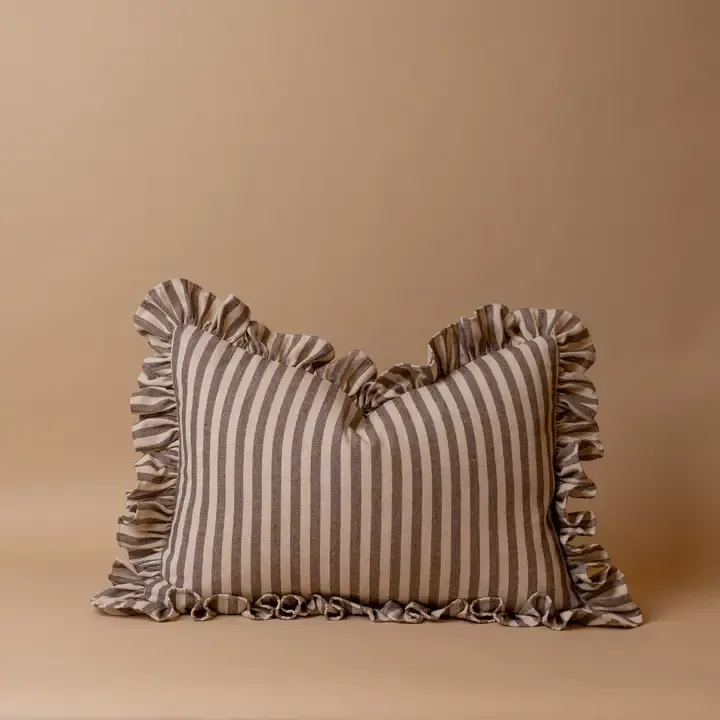Ruffled Stripe Lumbar Pillow Covers | Set of 2 Ruffled Stripe Lumbar Pillow Covers | Set of 2 | Oakenora Home