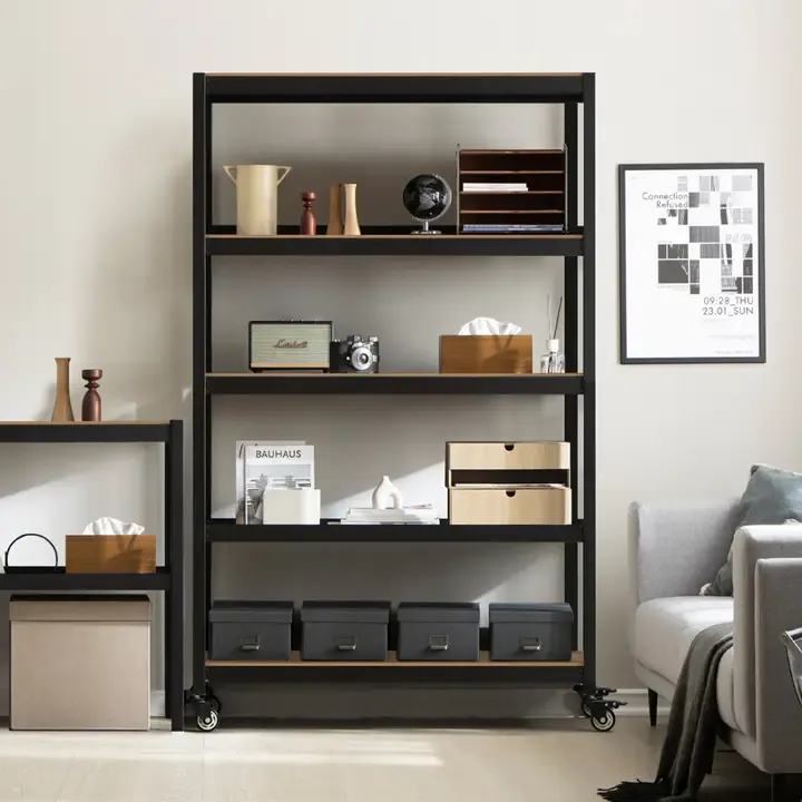 48 in 5-Tier Rolling Storage Rack | Pantry & Garage 48 in 5-Tier Rolling Storage Rack | Pantry & Garage | Oakenora Home