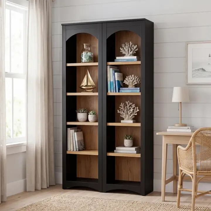 2-Piece 72 in Farmhouse Storage Bookcase Set 2-Piece 72 in Farmhouse Storage Bookcase Set | Oakenora Home