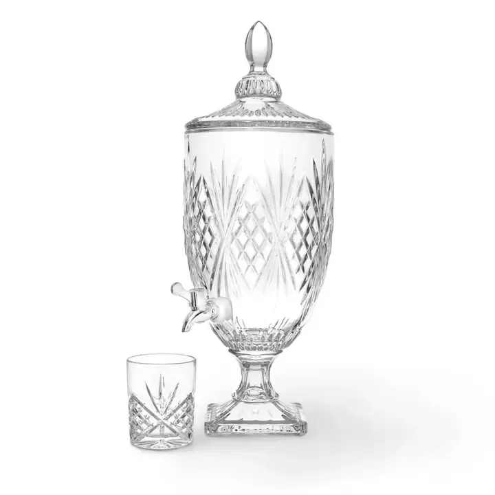 1-Gallon Cut-Glass Beverage Dispenser 1-Gallon Cut-Glass Beverage Dispenser | Oakenora Home