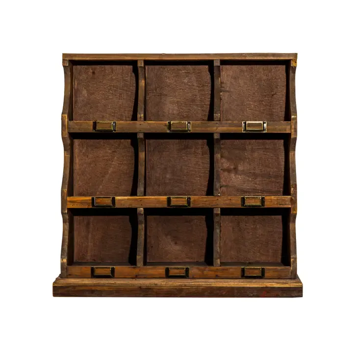 Rustic 9-Cubby Wooden Wall Storage Unit Rustic 9-Cubby Wooden Wall Storage Unit | Oakenora Home