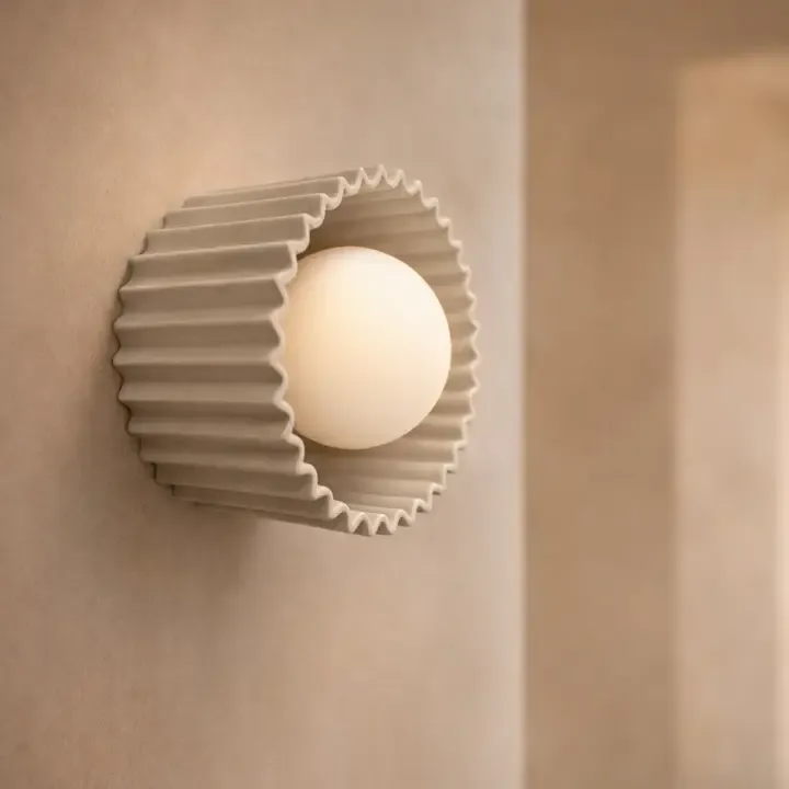 Minimalist Ceramic-Style Wall Sconce Minimalist Ceramic-Style Wall Sconce | Oakenora Home