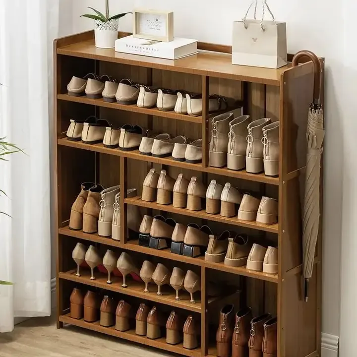 Multi-Tier Bamboo Shoe & Book Storage Rack Multi-Tier Bamboo Shoe & Book Storage Rack | Oakenora Home