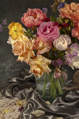 Peonies and Roses