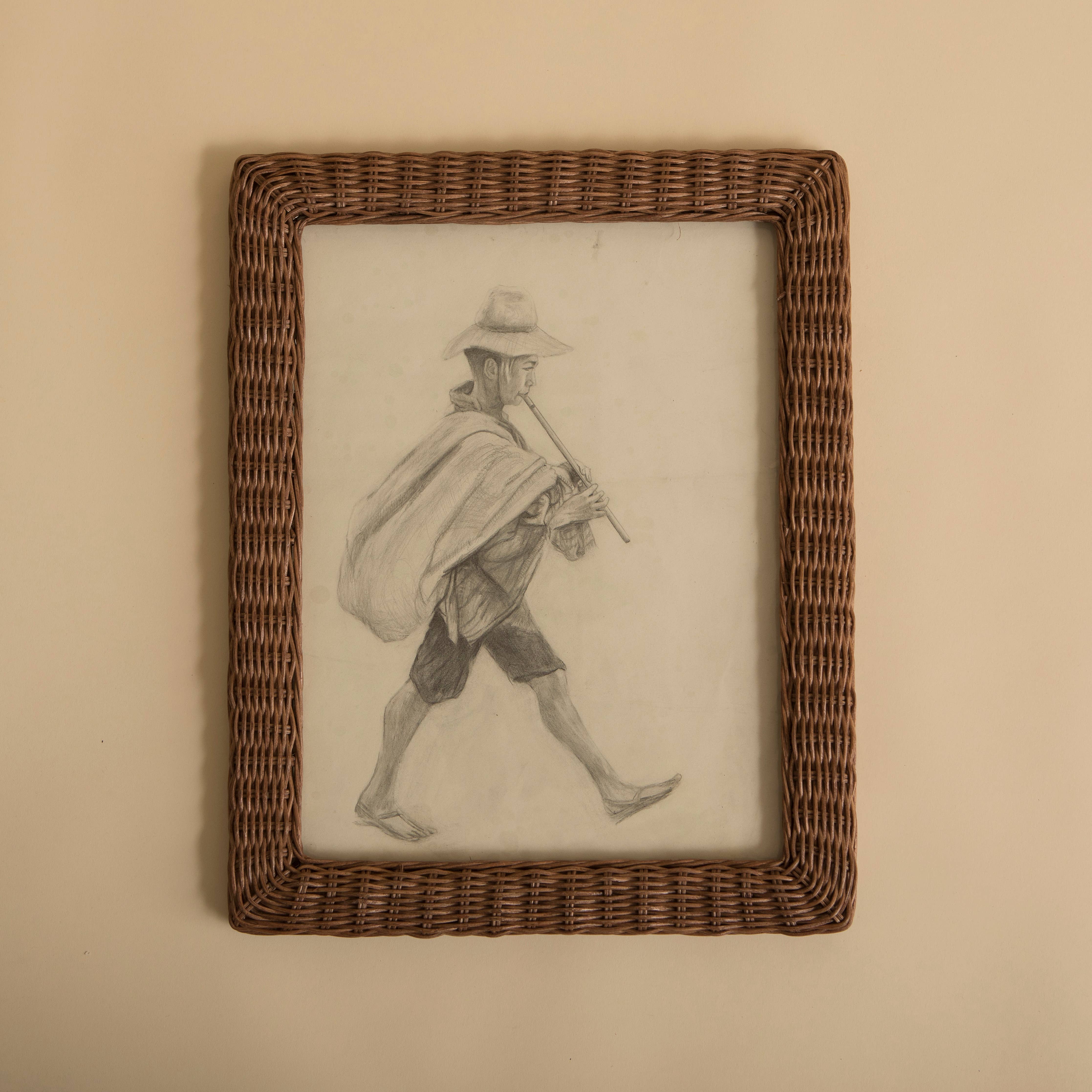 Harper Rattan Handwoven Picture Frame Medium
