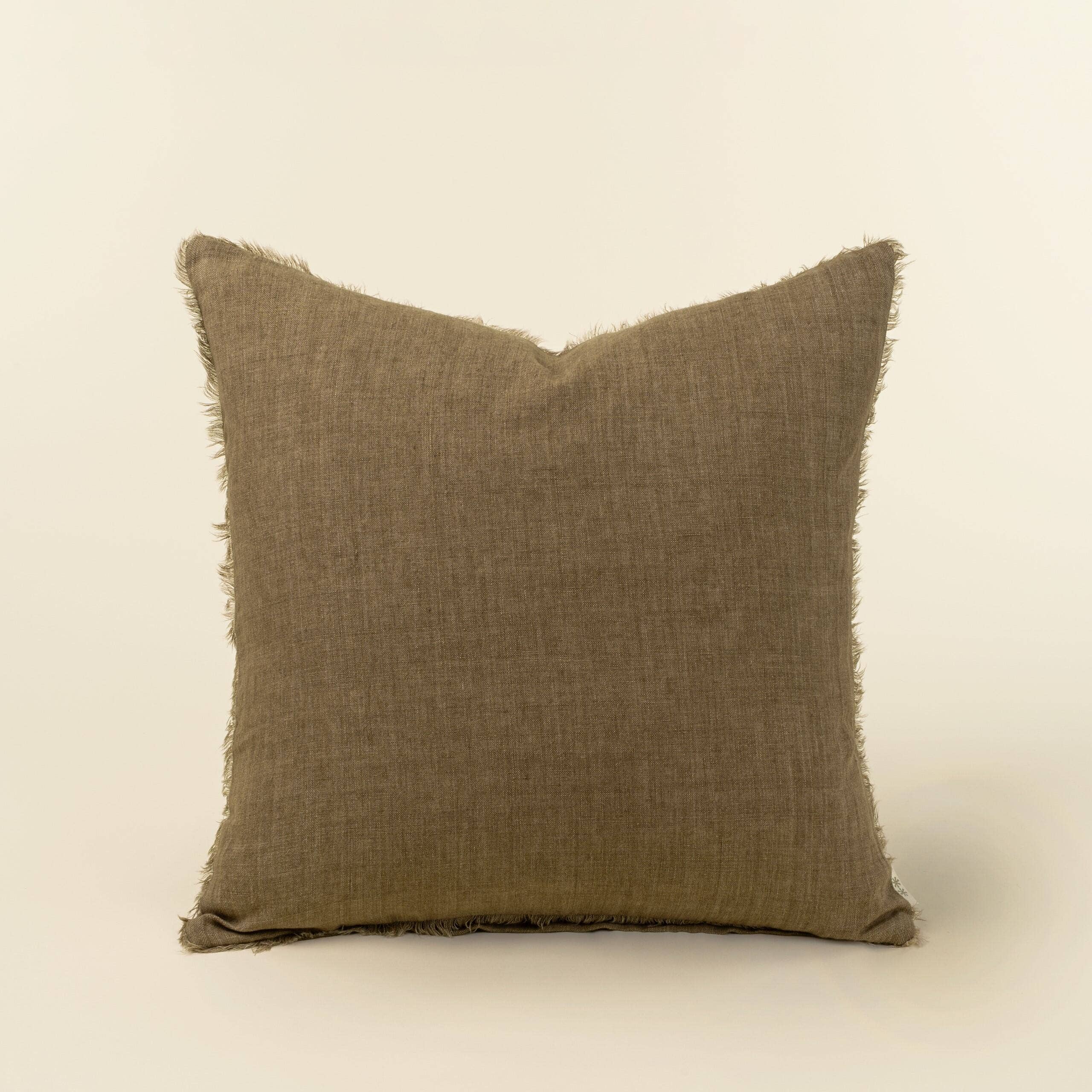 20x20 Lina Linen Pillow Hazelnut