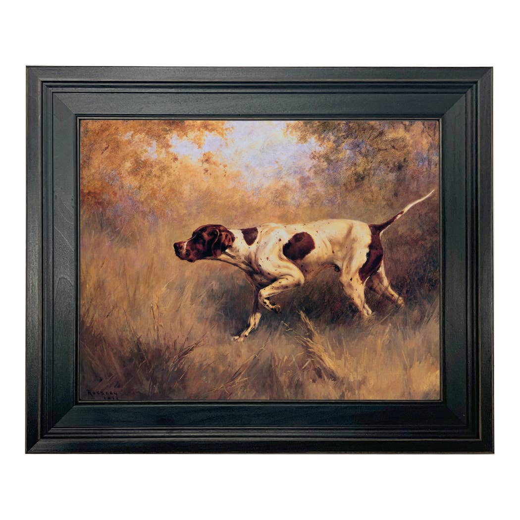 On Point English Pointer Framed Painting Print | Wall Art