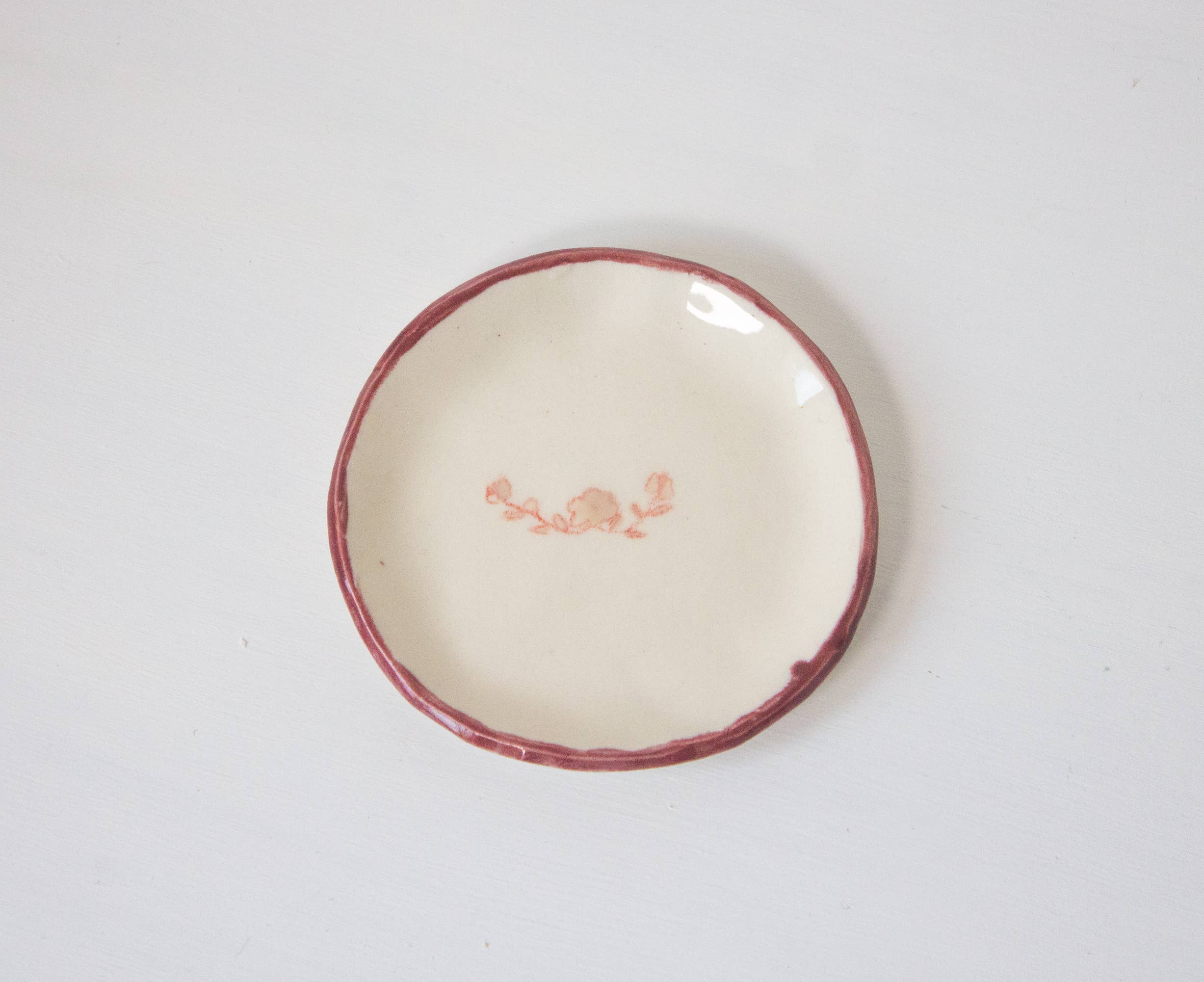 Hyacinth Ring Dish- Raspberry
