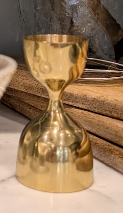 1 oz./2 oz. Brass Double Sided Cocktail Jigger