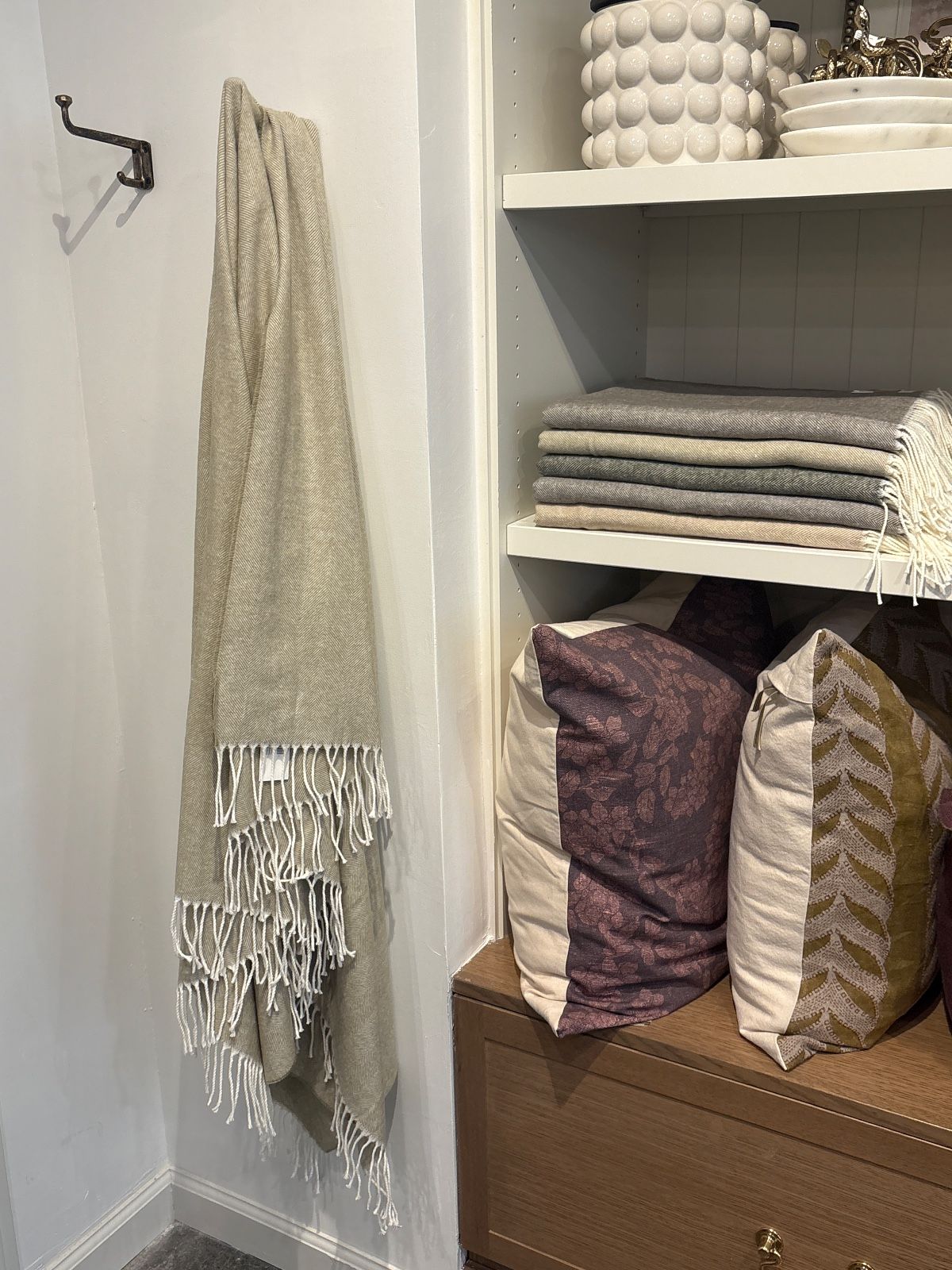 Moss Italian Herringbone Throw