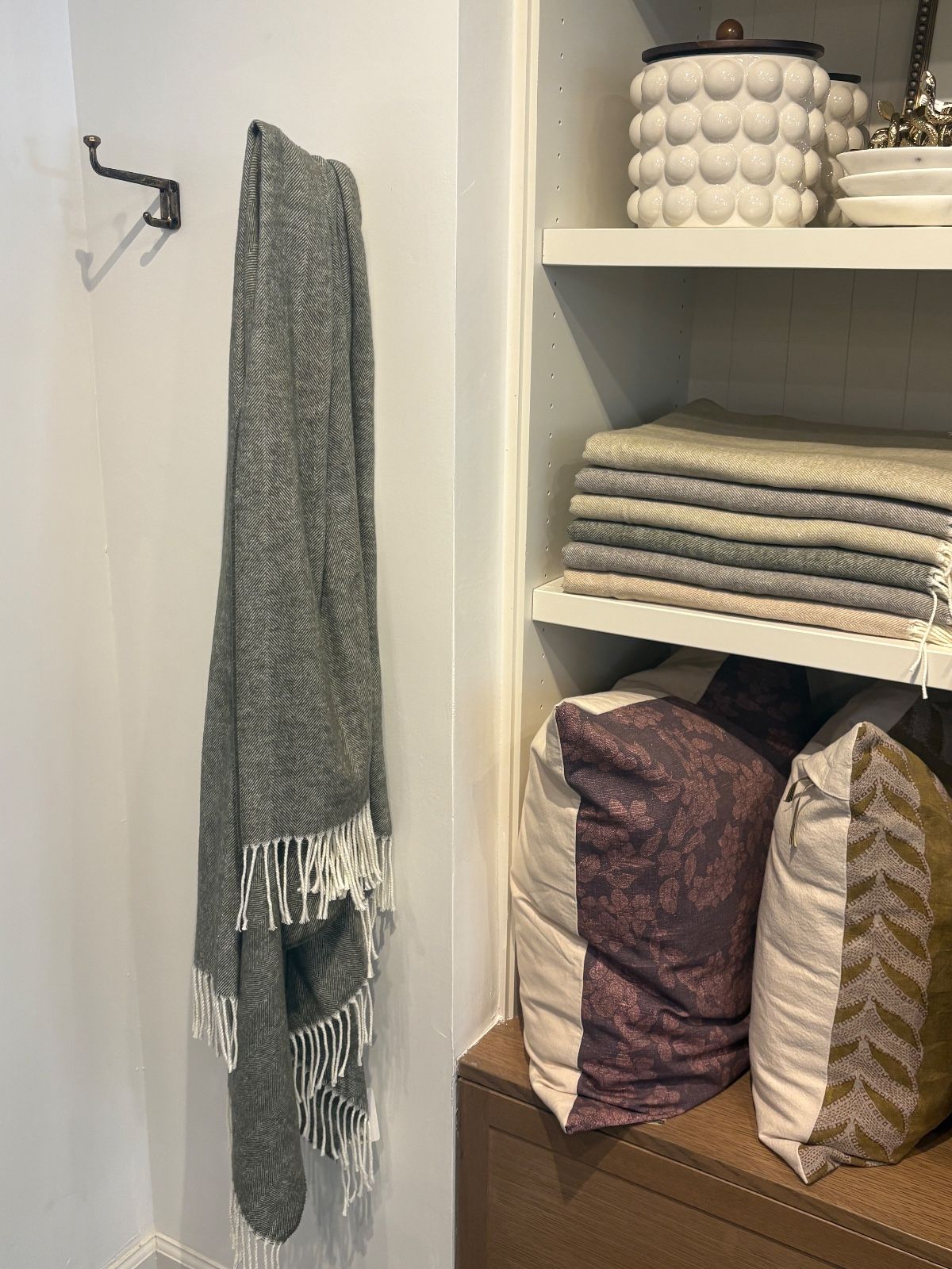White Truffle Italian Herringbone Throw