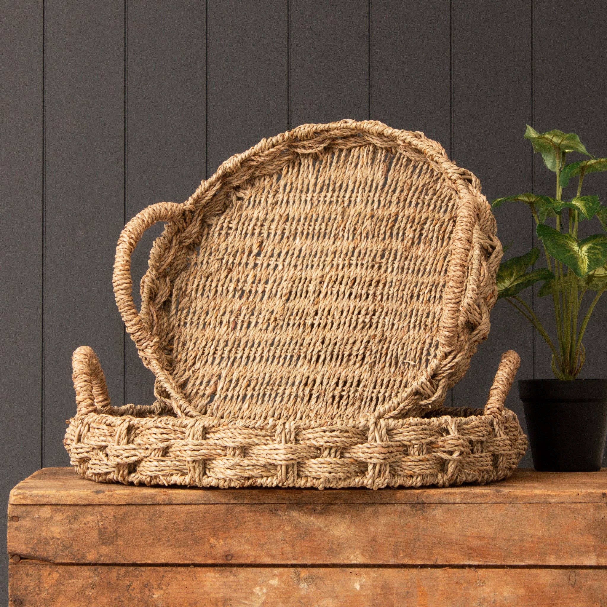 Audrey's Home & Gift - Handmade Braided Seagrass Tray