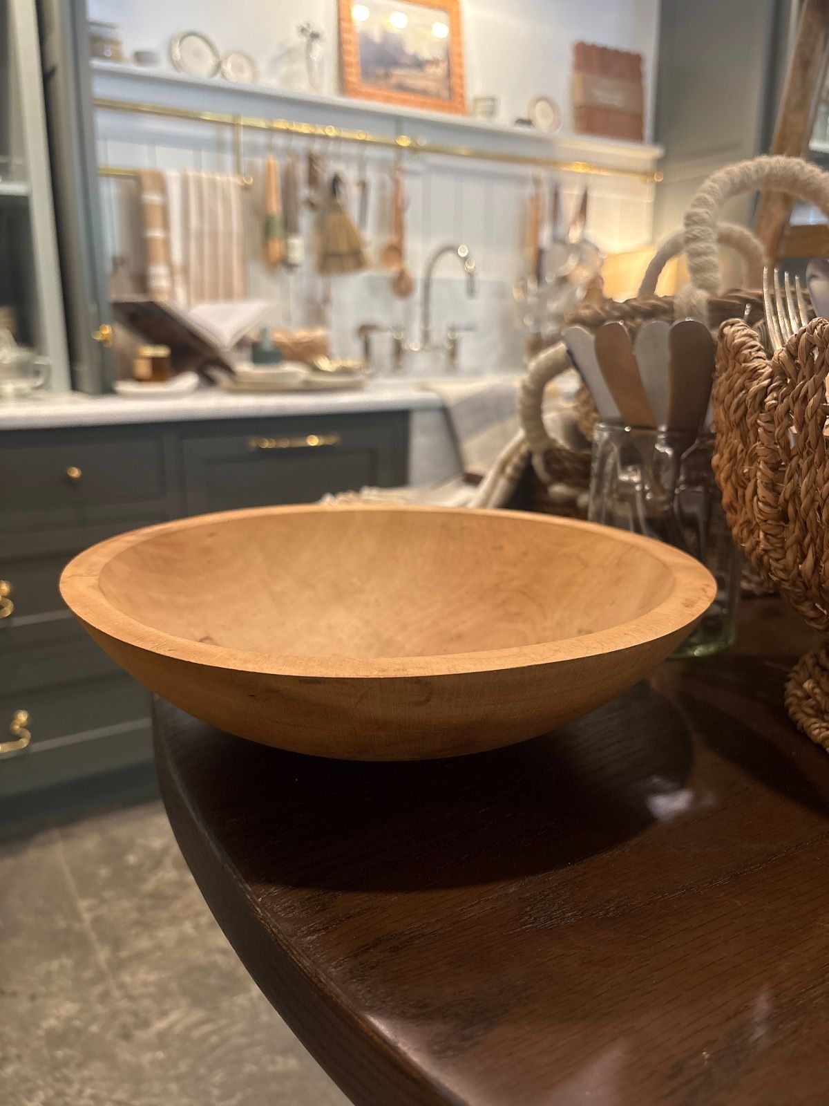 FOUND: Wood Dough Bowl