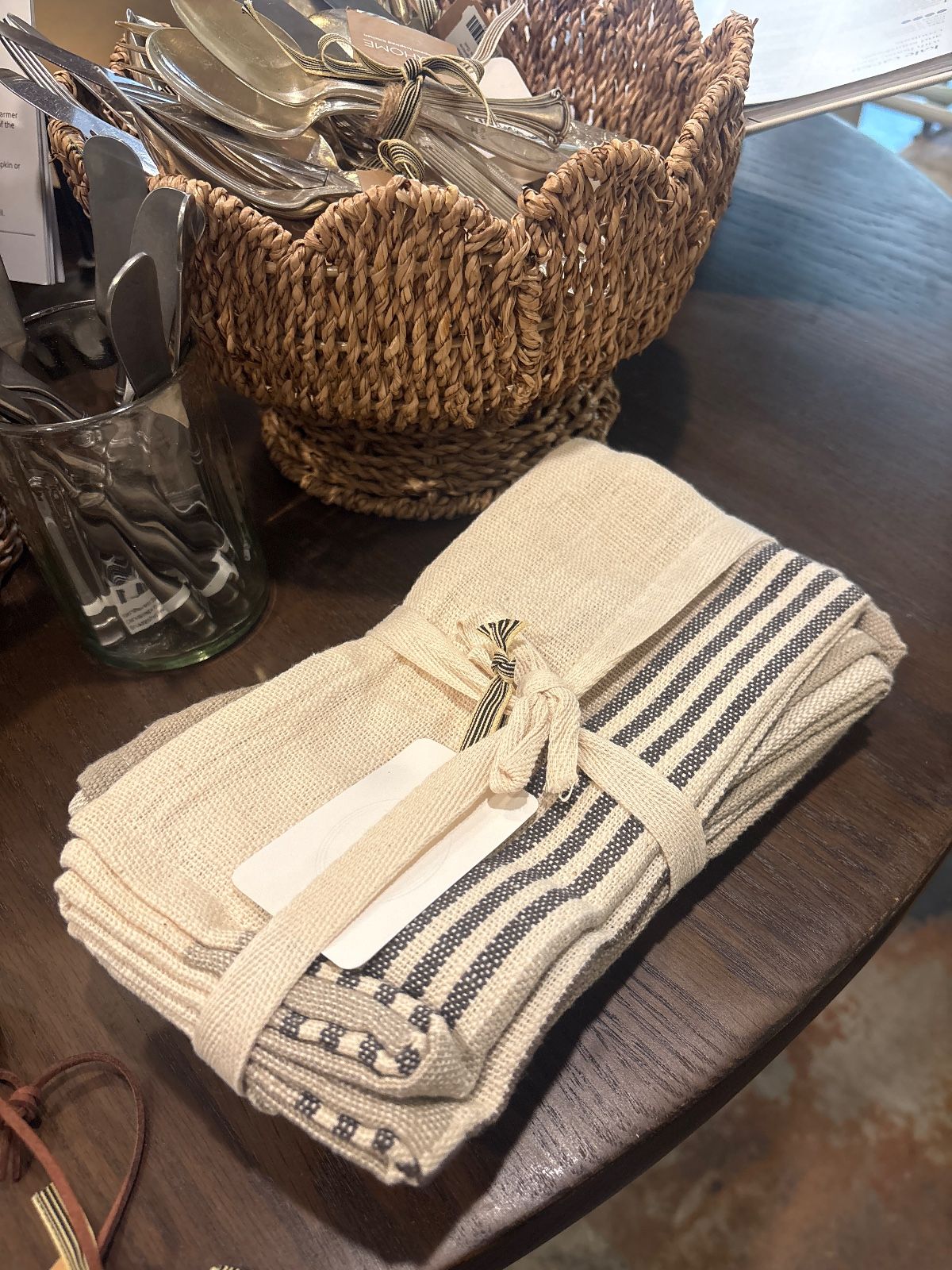Cotton Striped Napkins - Set of 4