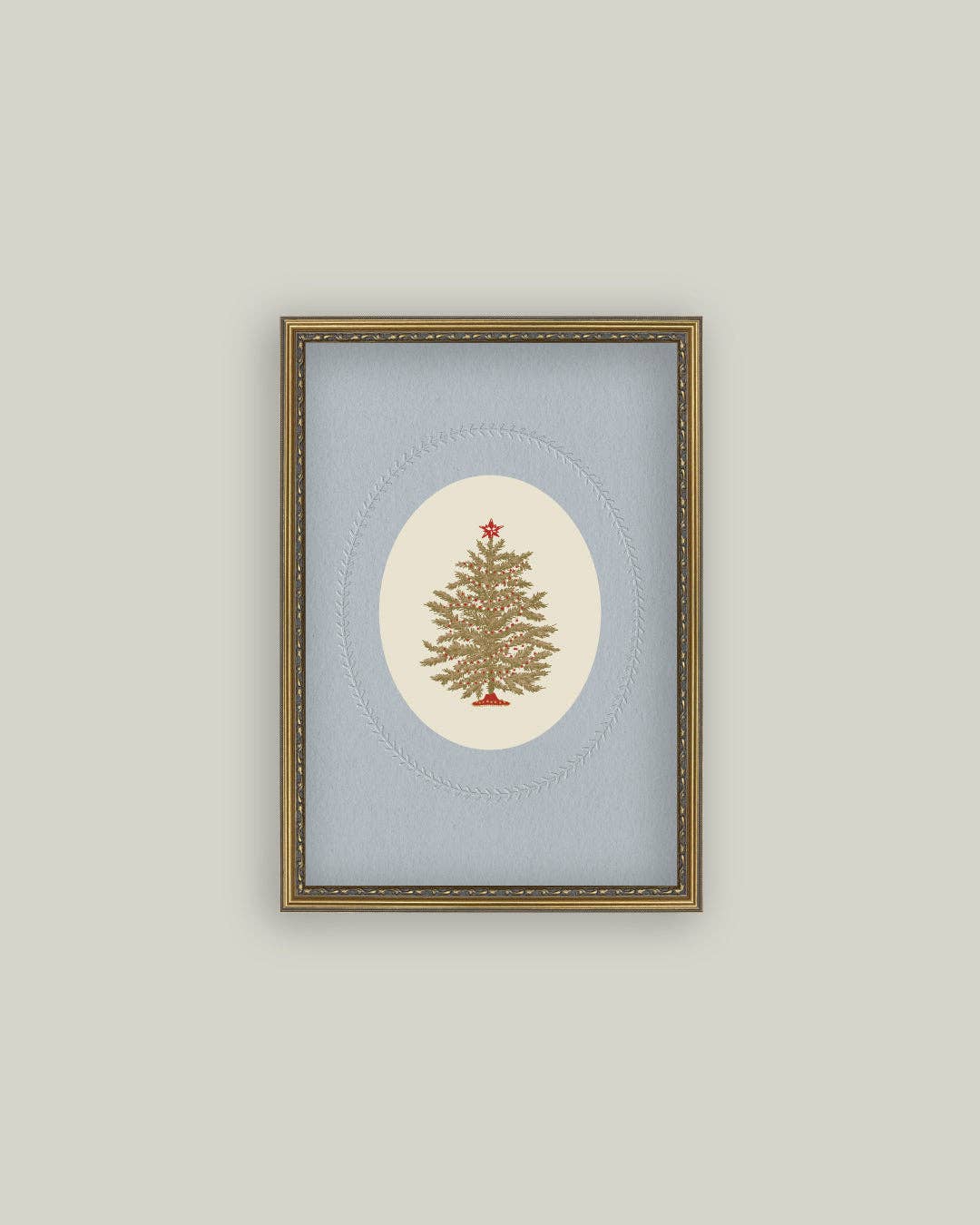 Petal Lane Home - Christmas Tree with Blue Mat
