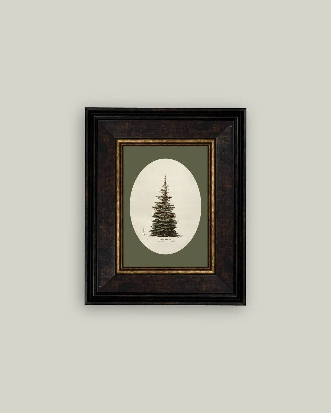 Petal Lane Home - Oval Matte Tree Framed Antique Art