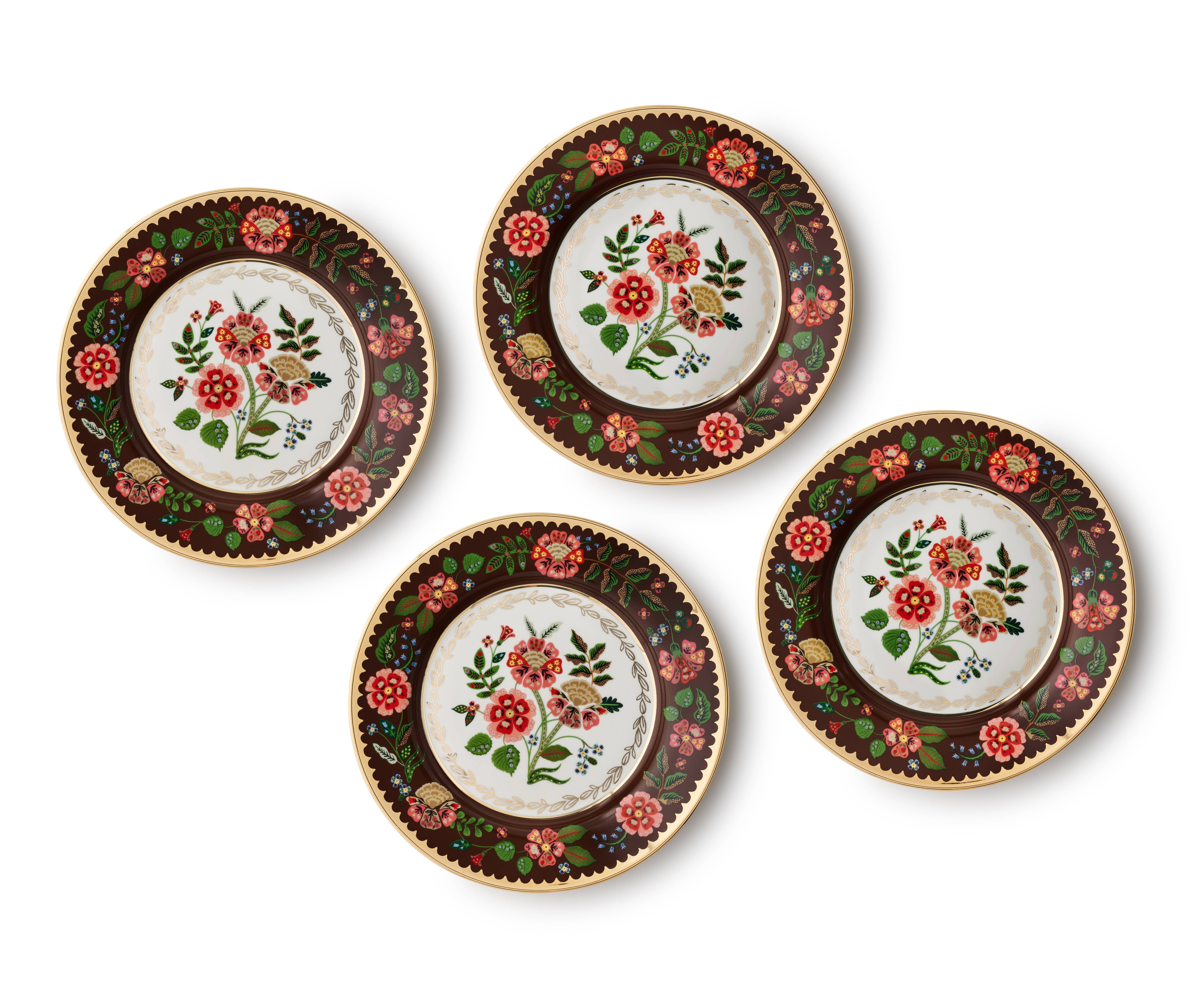 Gracie Porcelain Dessert Plate Set of 4