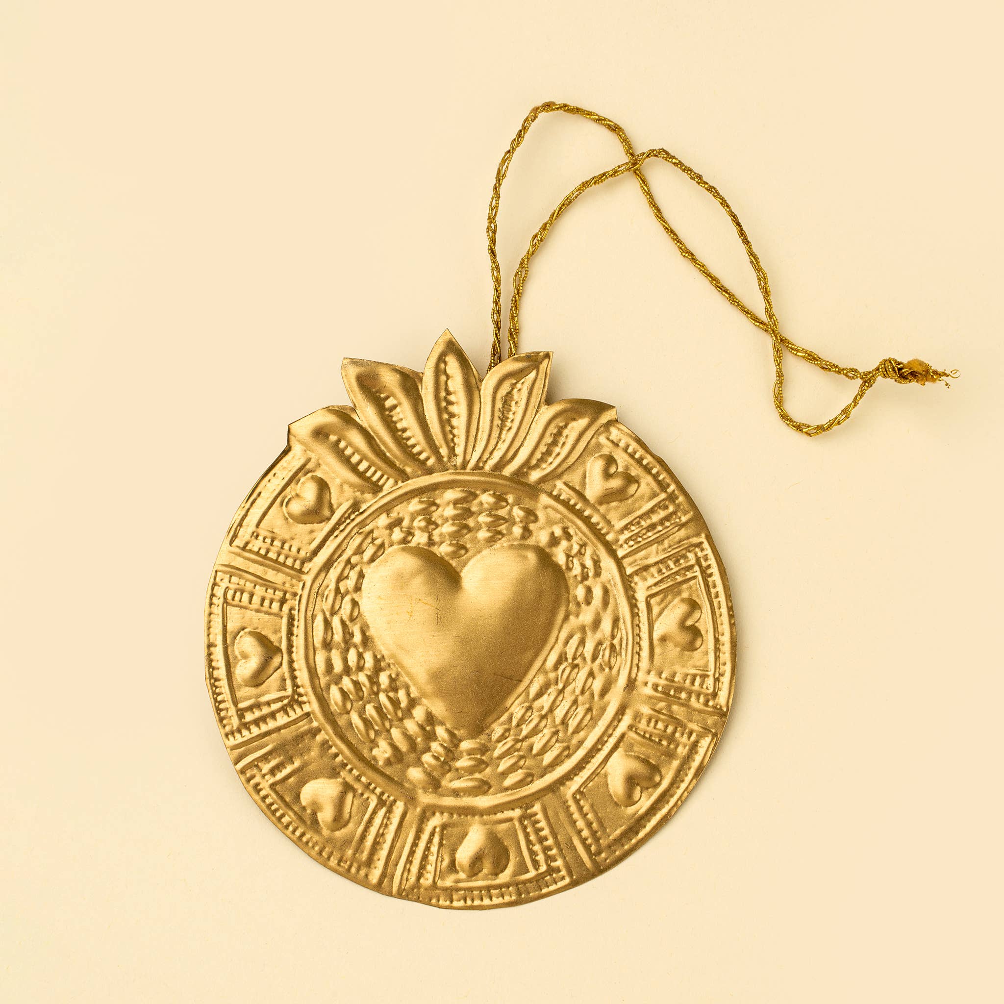 Brass Heart Milagro Holiday Ornament