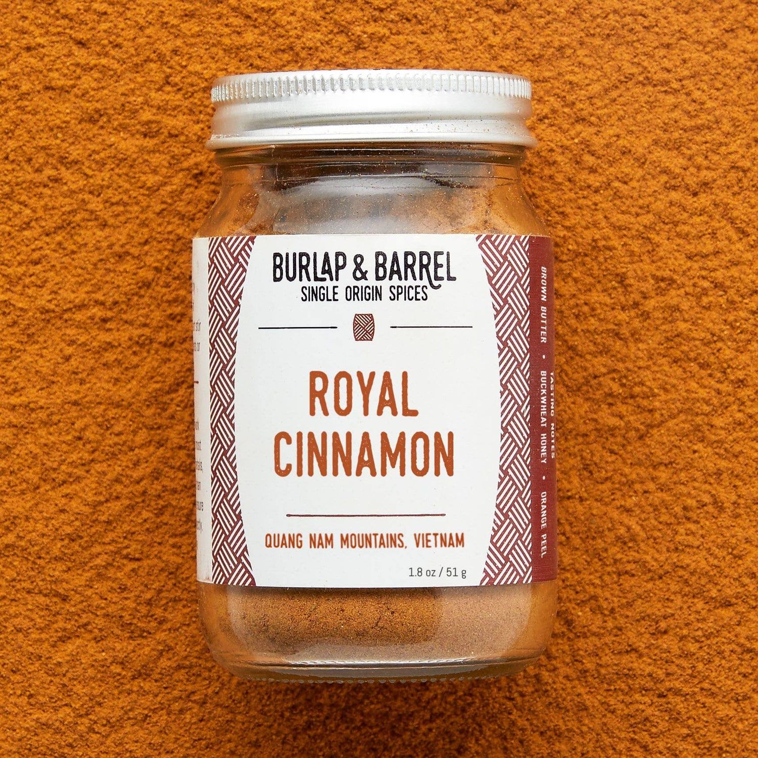 Royal Cinnamon (Saigon cinnamon, Vietnamese cinnamon) Spice, Size: 1.8 oz glass jar
