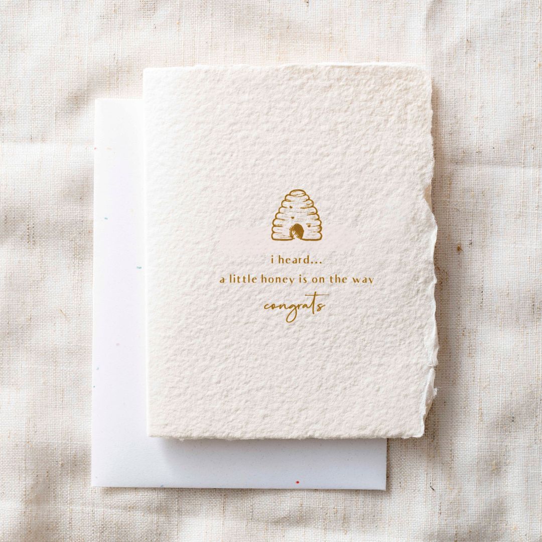 A Little Honey On The Way | Baby Greeting Card