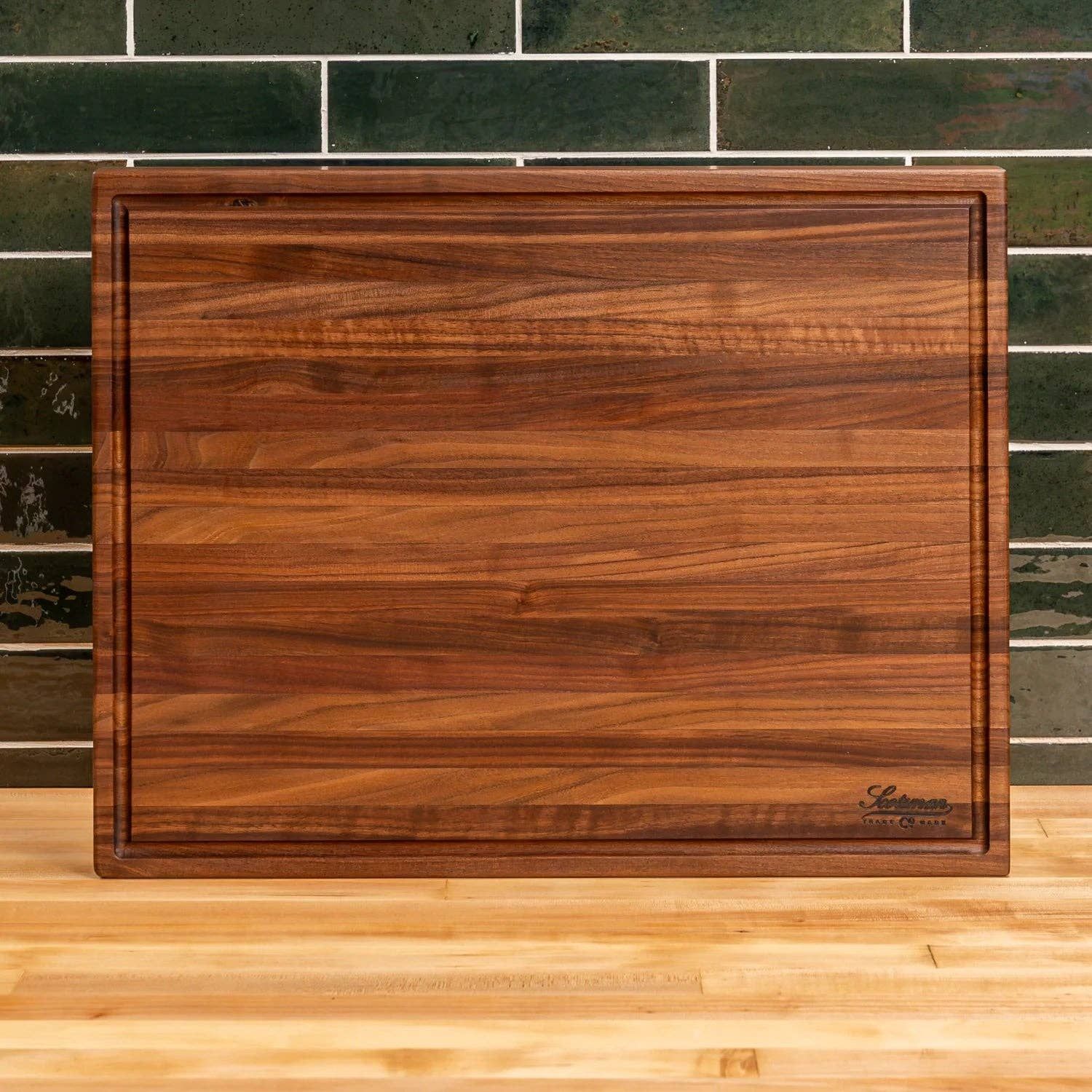 Walnut Butcher Block with Juice Groove, Size: Large