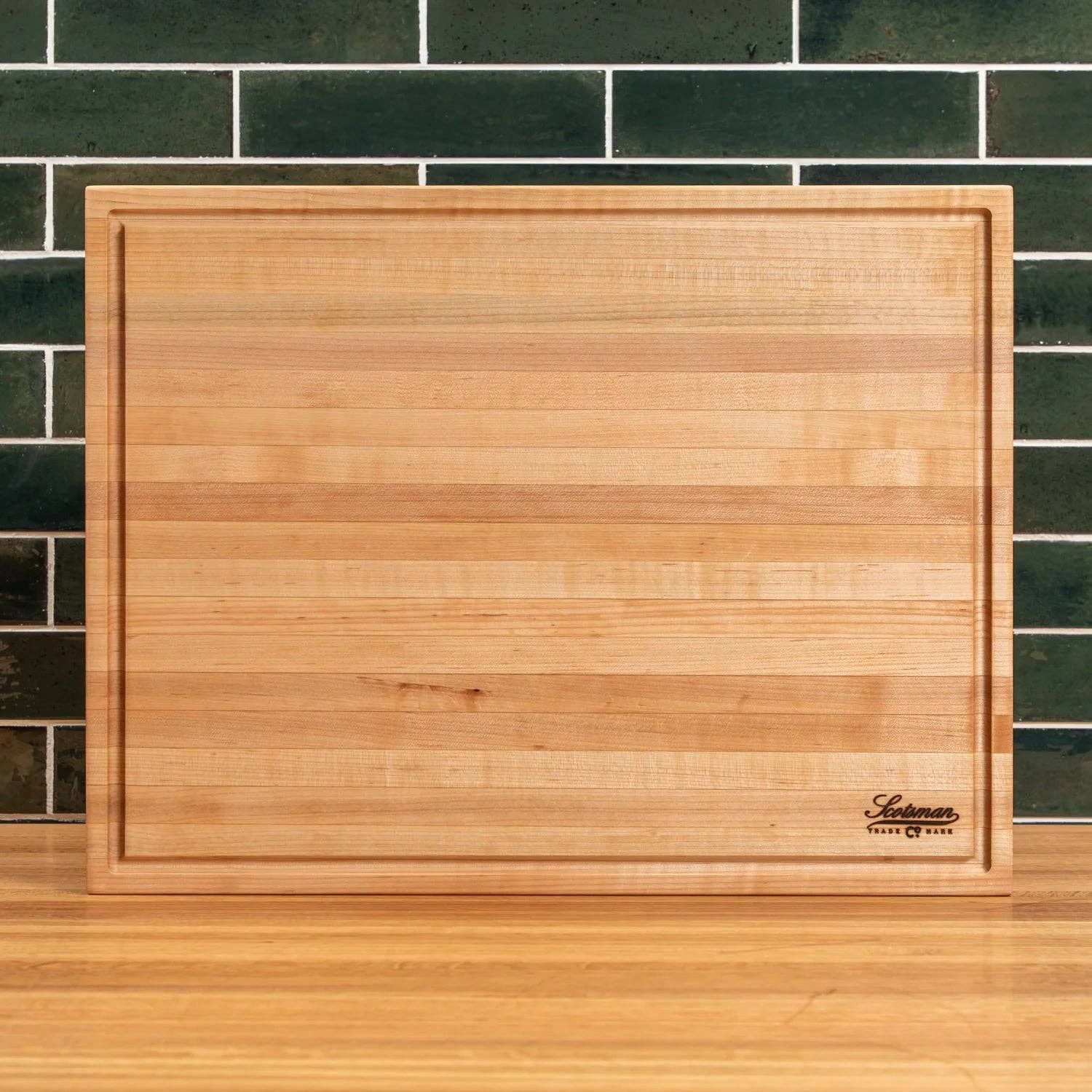 Maple Butcher Block with Juice Groove, Size: Large