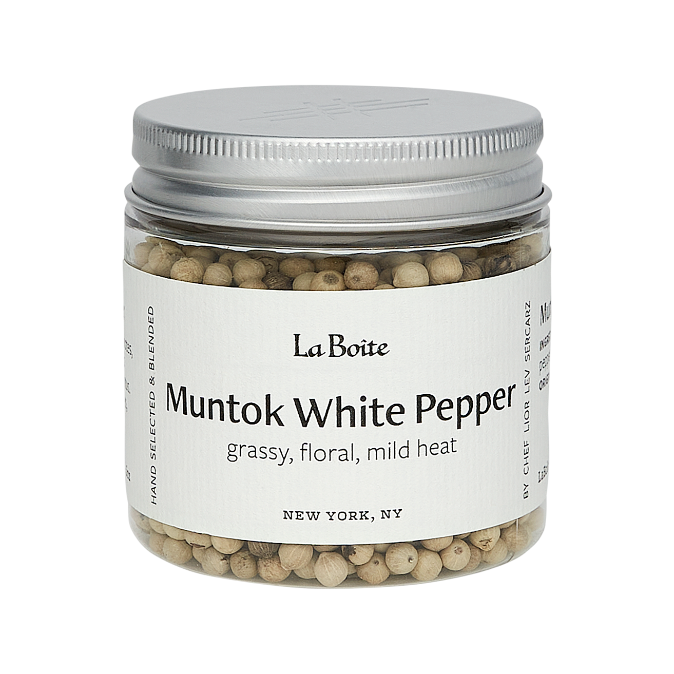 Muntok White Pepper - grassy, floral, mild heat spice