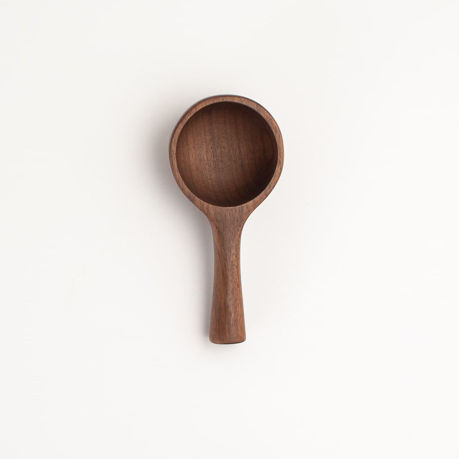 5" Large Walnut Wood Coffee Scoop - Kitchen Serving Utensil